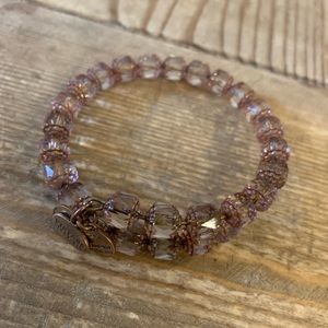 Alex and Ani Vintage 66 Pink Crystal Wrap Bracelet